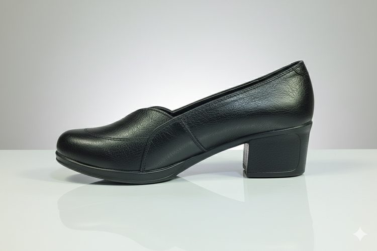 خرید کفش اداری زنانه پاشنه دار (پاشنه پهن) | چرم درجه یک