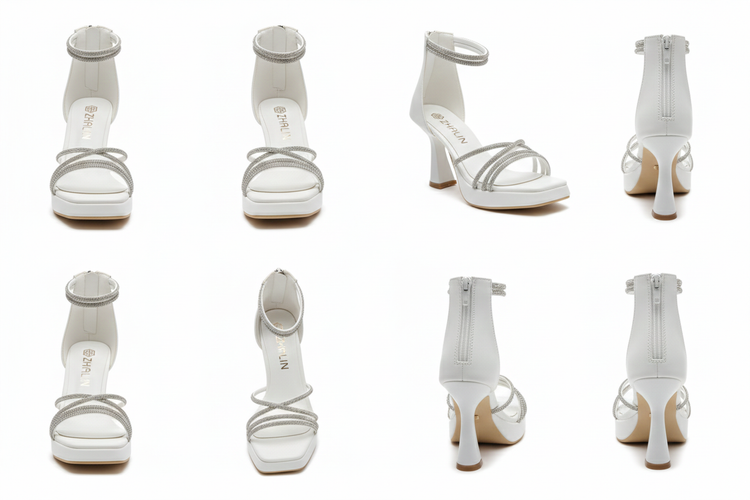 کفش پاشنه بلند مشکی مجلسی ZHALIN مدل پنجه مربعی و پشت زیپدار ترند سال