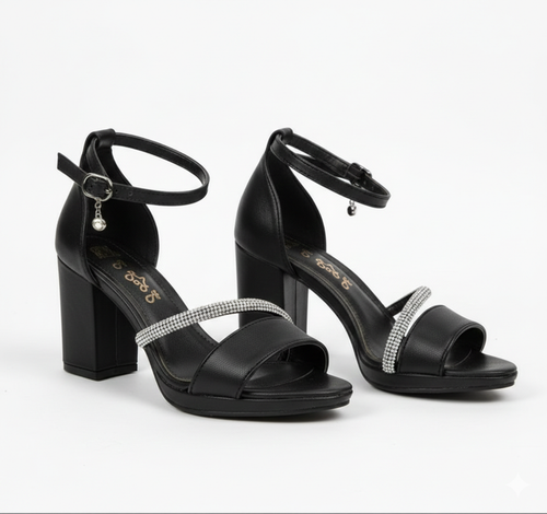 صندل مجلسی زنانه پاشنهدار مدل نگینی | پاشنه ۵ و ۷ سانت